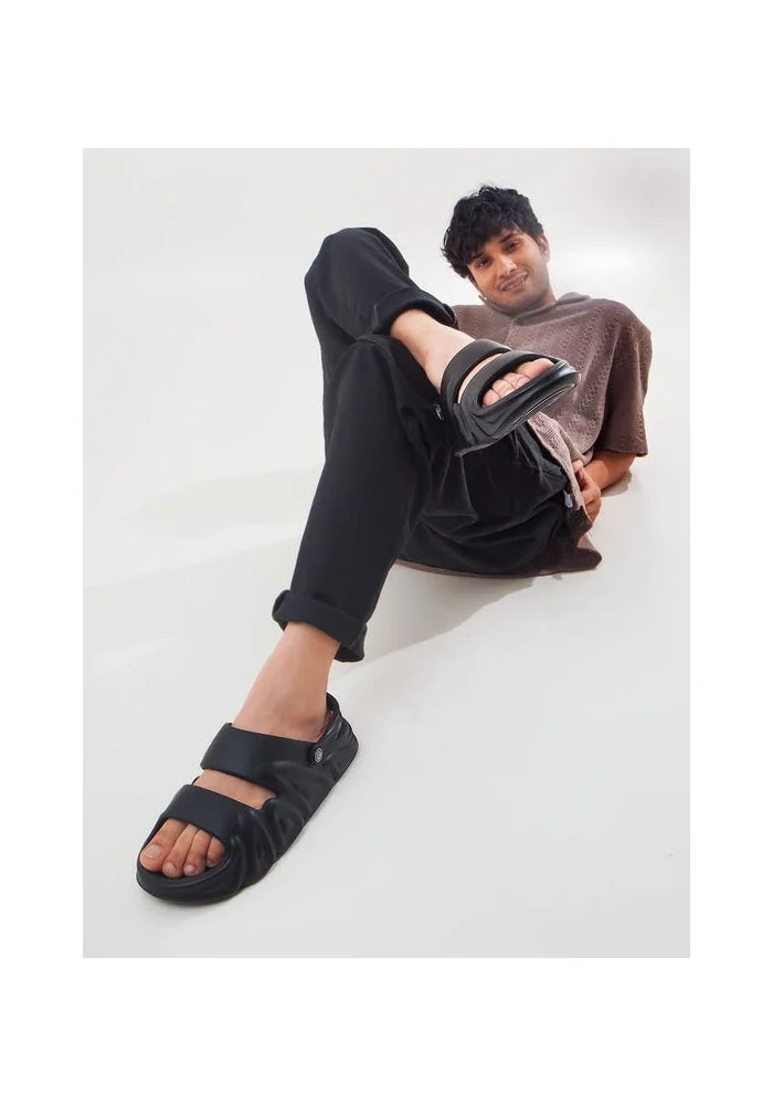 Bacca Bucci Black Reactor Slides – Ultra-Light All-Terrain EVA Sliders for Men | Best Price UAE